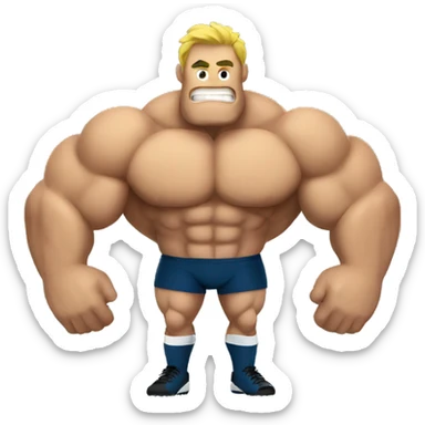 Rugbyman muscles  sticker