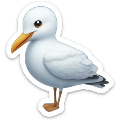 Blue Sky and White seagull sticker