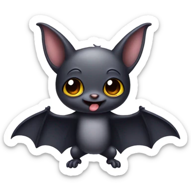 Cute bat sticker