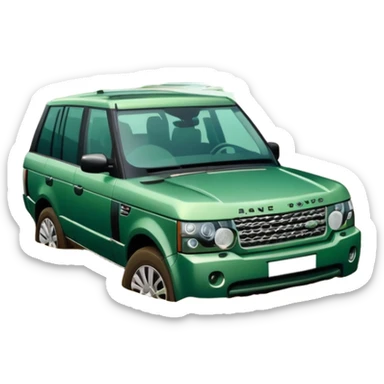 A range rover in a river sticker