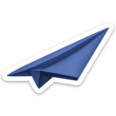 indigo paper plane sticker