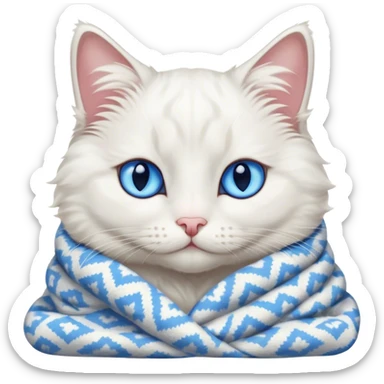 Pretty Cat tucked in bed sticker
