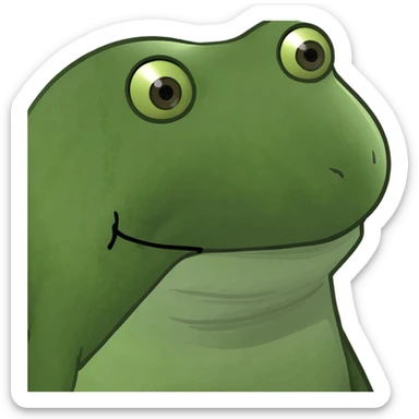 Eyes closed young out going side to side  sticker