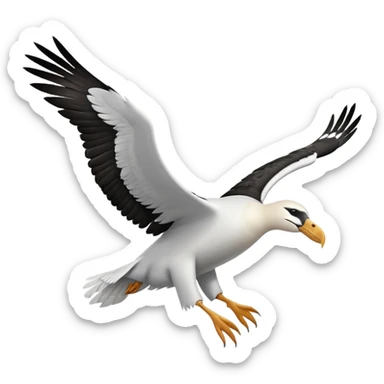 Flying Albatross bird emoji sticker
