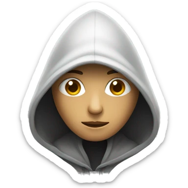 Hooded figure sticker