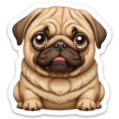 mops pug dog sticker