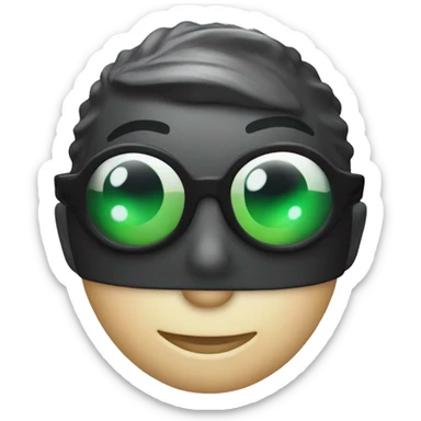 Gant latex noir sticker