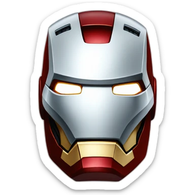 iron man mask close-up sticker