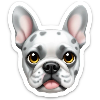 Grey speckled French bulldog sticker