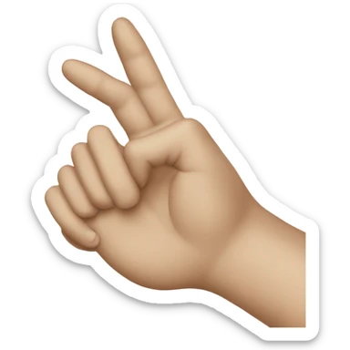 Hand with forefinger curled sticker