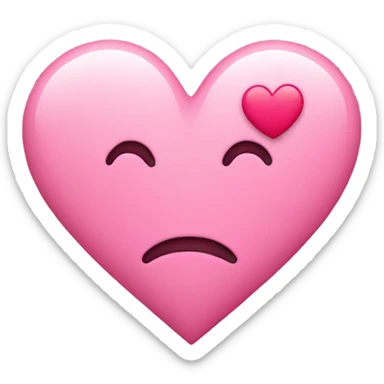 pink heart  sticker