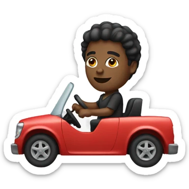 Black person driving  sticker