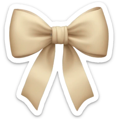 Bow beige  sticker