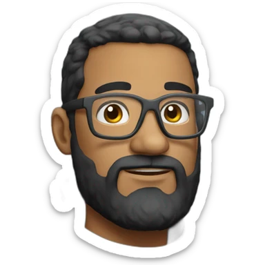 astronaut black-beard caucasian-man white-glasses sticker