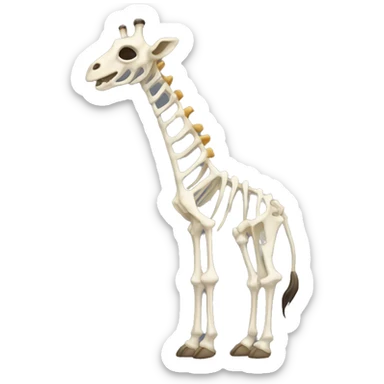 giraffe skeleton sticker
