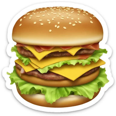 Bacon double cheeseburger with lettuce  sticker