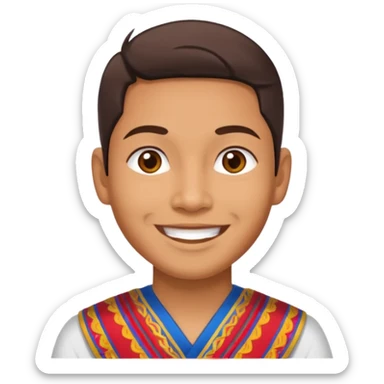 filipino wearing salakot sticker