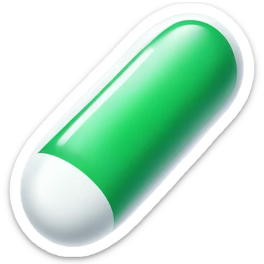 Green and White Medicine Pill sticker