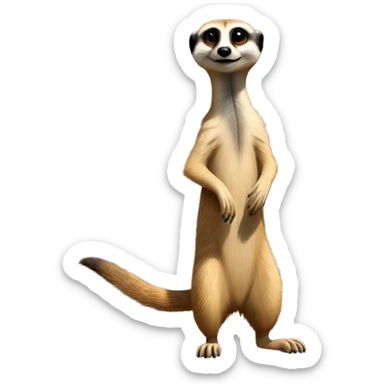 Meerkat waving sticker