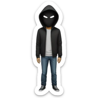 Anonymous hacker standing sticker