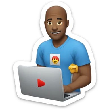 Un ordinateur qui met youtube sticker