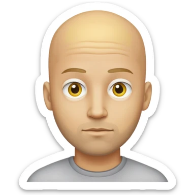 Omar Simpson character with bald yellow head, round eyes, and stubble beard sticker