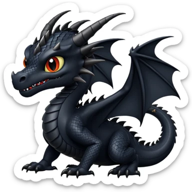 dnd 5e young black dragon boss monster sticker