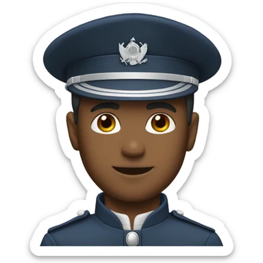 man in cadet uniform sticker