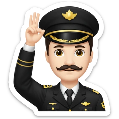 Hitler doing a sieg heil sticker