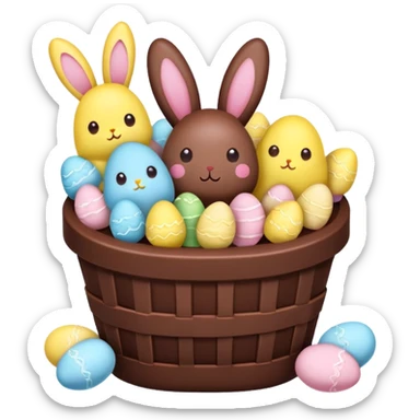  peeps marshmallow easter candy basket kawaii chocolate bunny eggs sticker