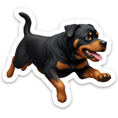 rottweiler jumping sticker