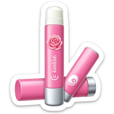 lipbalm with rose and vanilla sticker