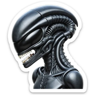 a xenomorph from aliens sticker