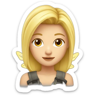 Une fée blonde avec des ailes et wand sticker