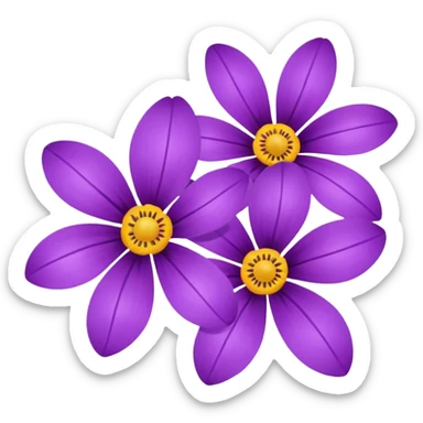 purple flowers sticker