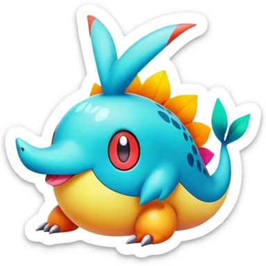 Colorful Floral Fakémon-Pokémon sticker
