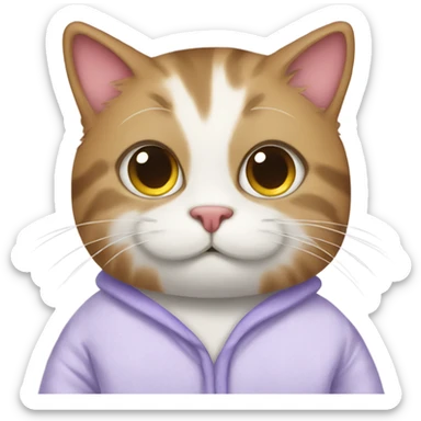Cat in pajamas  sticker