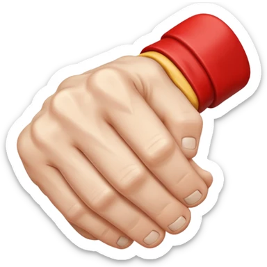 a fist shaking profusely sticker