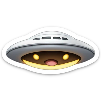 a ufo laughing to tears sticker