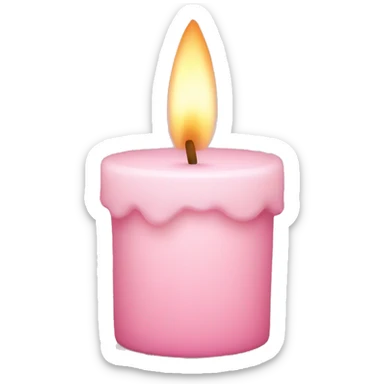 light pink candle sticker