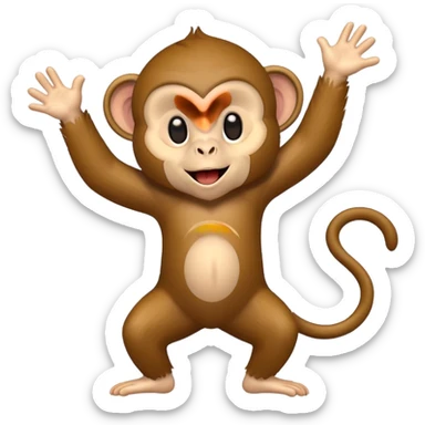 Monkey dancing sticker