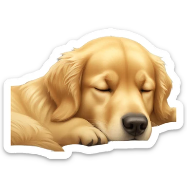 Golden retriever sleeping sticker
