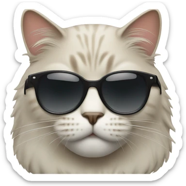 Cat with sunglasses sticker