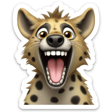 Laughing hyena sticker