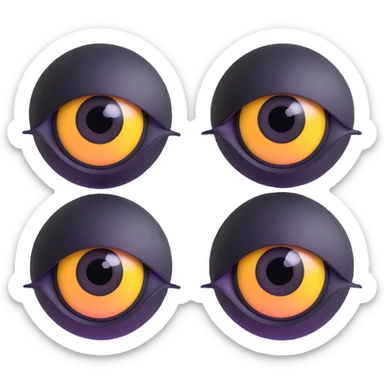 realistic 3d eyes with detailed iris sticker