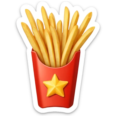 French fries without any smiley on it sticker