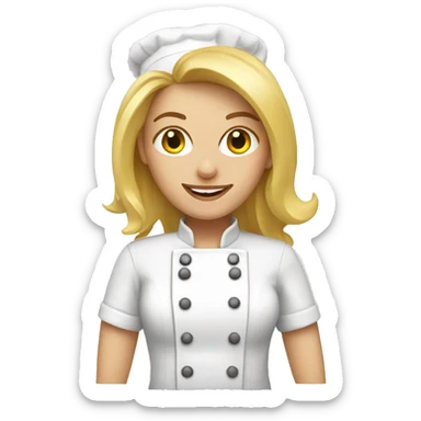 Blonde chef sticker