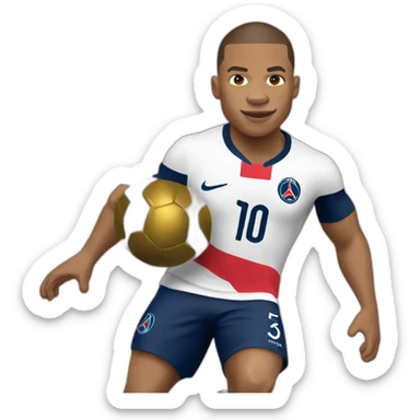kylian mbappe, psg, buff, world cup, soccer sticker