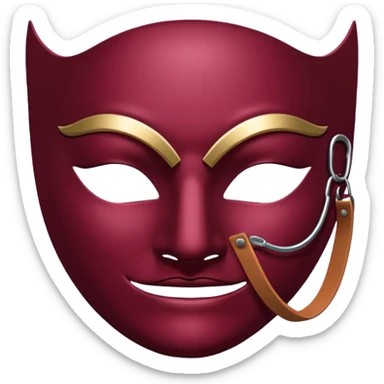 Burgundy mask sticker