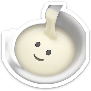 white sauce in a dipping dish sticker